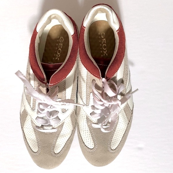 Geox Women's Sneakers - Red, White, and Tan - Picture 2 of 5
